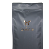 Caffè Bisonte, MATT BLACK, boxpouch, CO2 neutral, sealstrip,1000 gram / 1 kg. verpakking